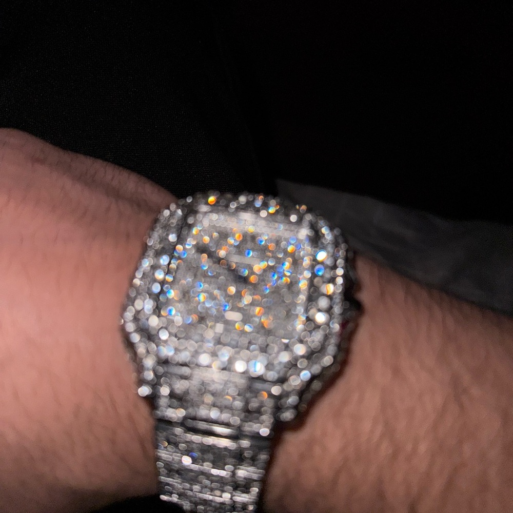 Sparkling Silver Watch with Crystals